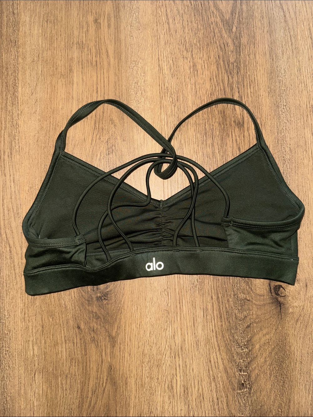 Alo S Dark Green Sports Bra